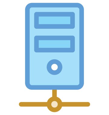 Sunucu Düz Vektör Simgesi