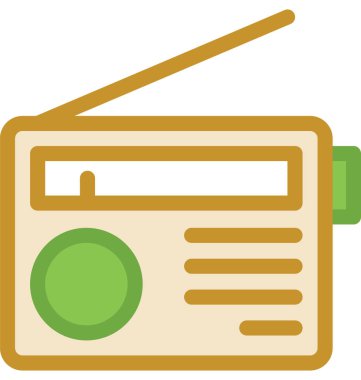 radyo düz vektör simgesi