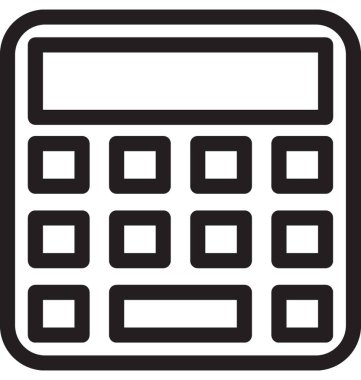 hesap makinesi düz vektör simgesi