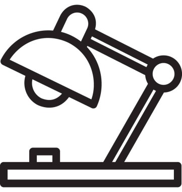 Çalışma lambası vektör simgesi 