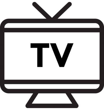 Televizyon satırı vektör simgesi