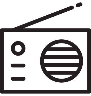 radyo düz vektör simgesi
