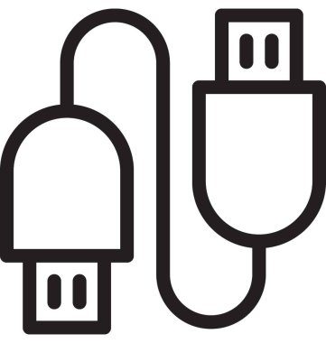 USB kablo vektör simgesi