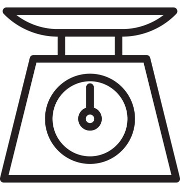 Mutfak boyutu vektör simgesi 