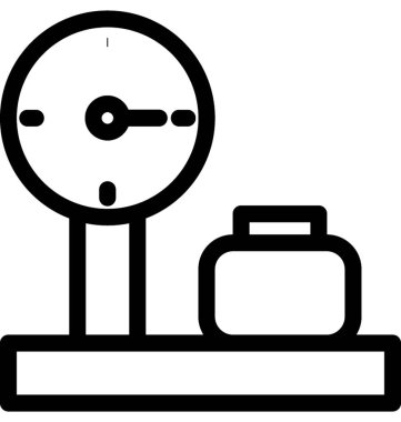 Bagaj ölçek vektör simgesi