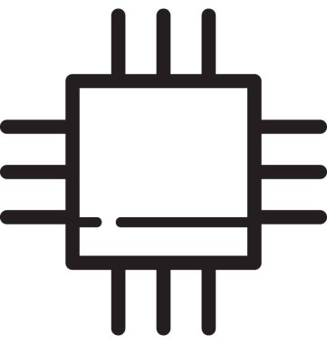 İşlemci çip vektör simgesi