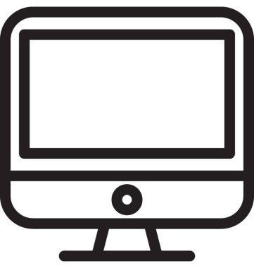 Monitör satırı vektör simgesi