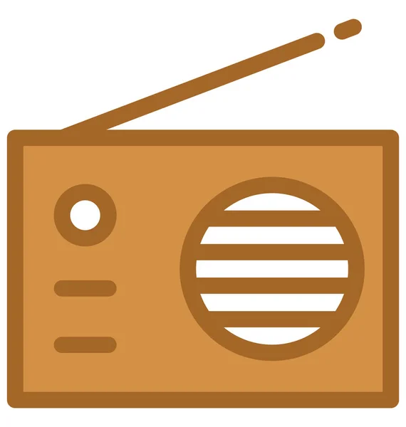 Radio Flachvektorsymbol — Stockvektor