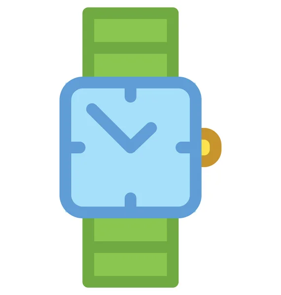 Reloj Pulsera Vector Icono — Vector de stock