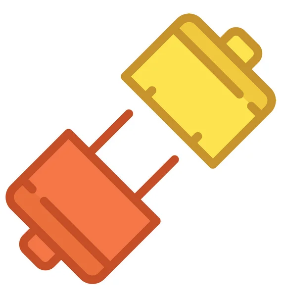 Stecker Flat Vector Icon — Stockvektor