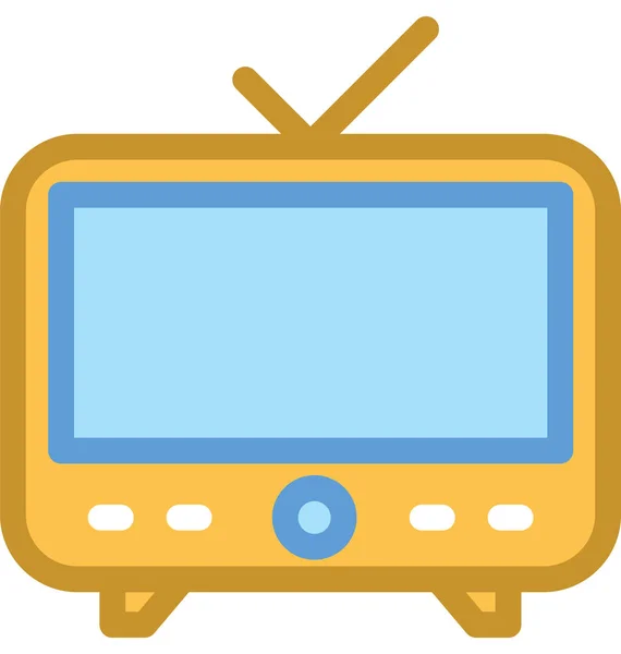 Televíziós Lapos Vector Icon — Stock Vector