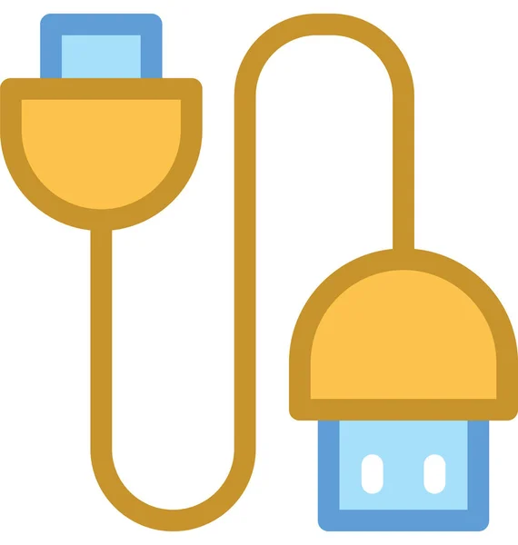 Usb Plug Vector Icono — Archivo Imágenes Vectoriales