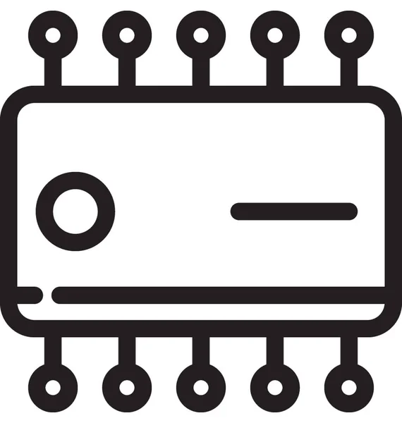 Ícone Vetor Circuito Integrado — Vetor de Stock