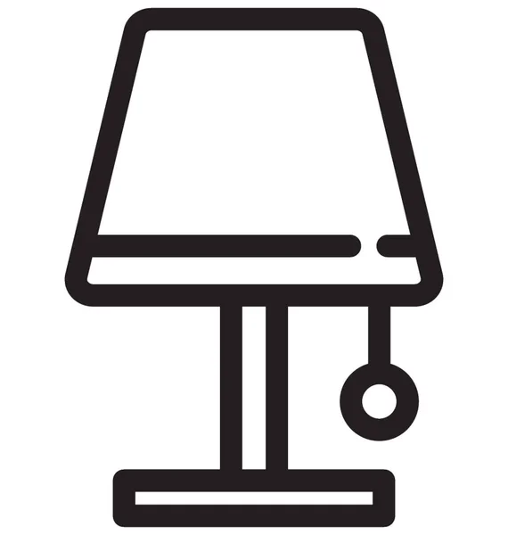 Asztali Lámpa Vektor Ikon — Stock Vector