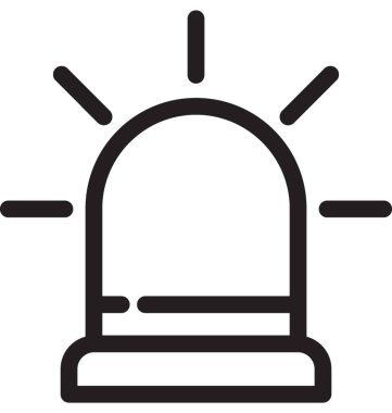 Siren çizgi vektör simgesi