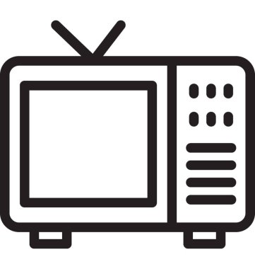 Televizyon satırı vektör simgesi