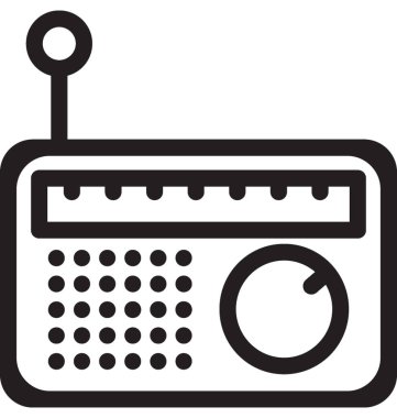 Radyo satırı vektör simgesi