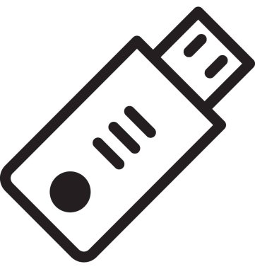 usb satır vektör simgesi