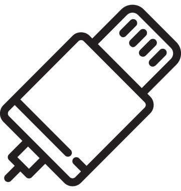 USB kablo vektör simgesi