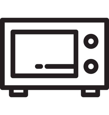 Fırın çizgi vektör simgesi 