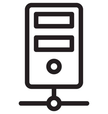 sunucu satırı vektör simgesi