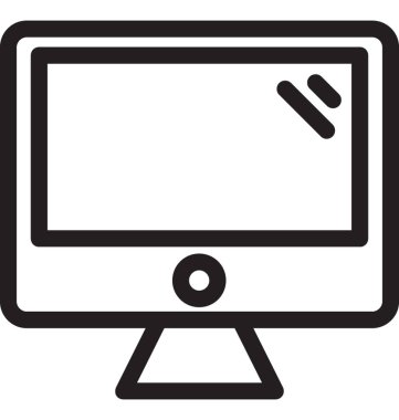 Monitör satırı vektör simgesi