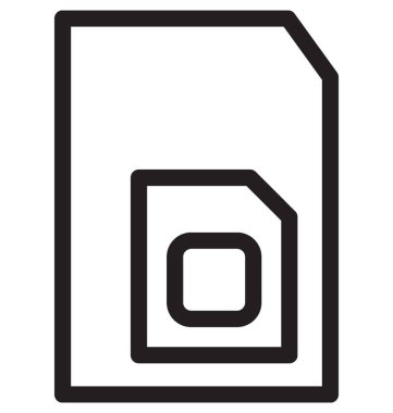 Sim satırı vektör simgesi