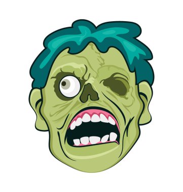 Zombi düz vektör simgesi 