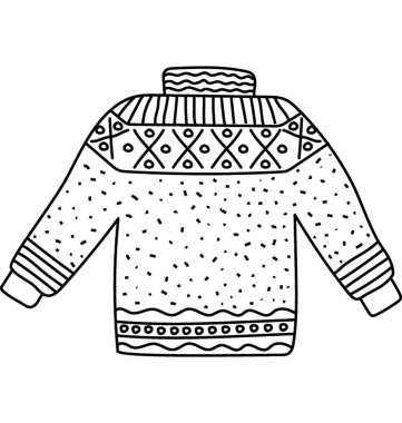 Hırka çizgi vektör simgesi