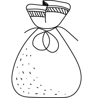 Santa çuval vektör simgesi