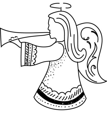 melek çizgi vektör simgesi