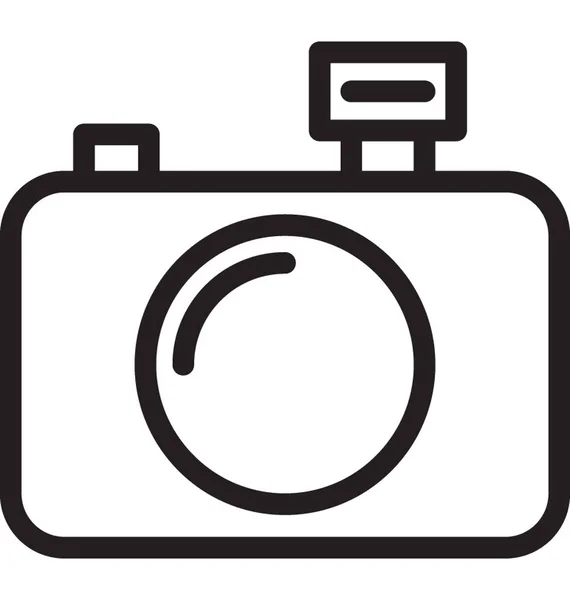 Camera Lijn Vector Pictogram — Stockvector