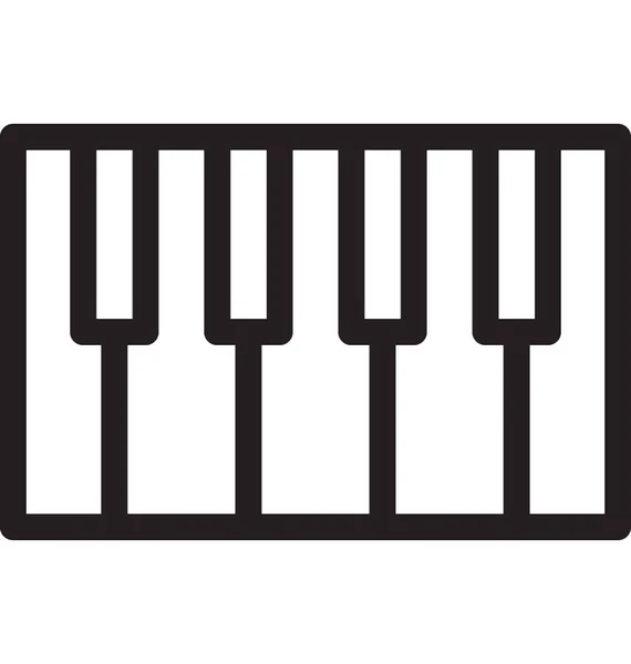 Piano Llaves Vector Icono — Vector de stock