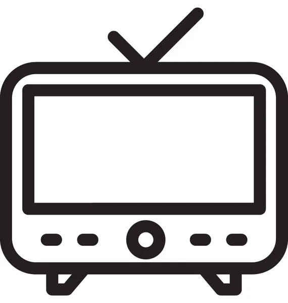 Εικονίδιο Διάνυσμα Γραμμή Τηλεόραση — Διανυσματικό Αρχείο