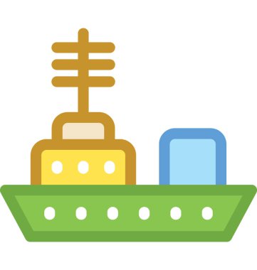 Askeri gemi vektör simgesi