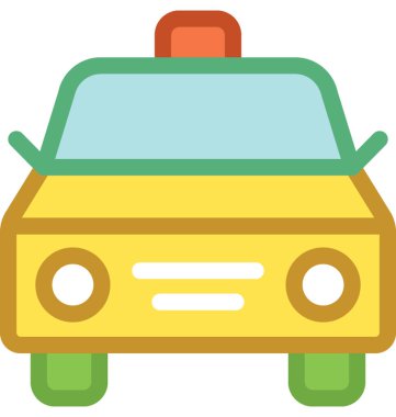 Taksi Düz Vektör Simgesi