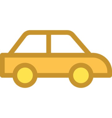 Otomobil Düz Vektör Simgesi