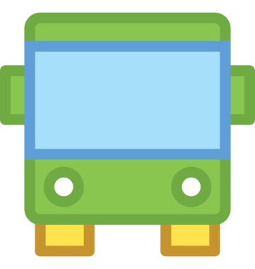 Halk otobüsü vektör simgesi