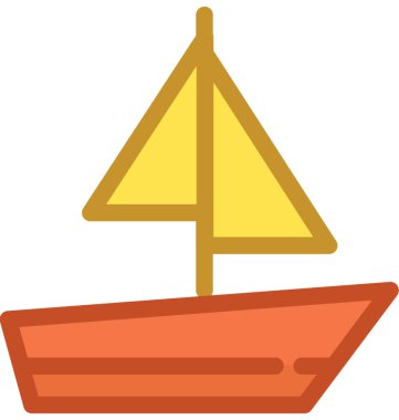 Yat düz vektör simgesi