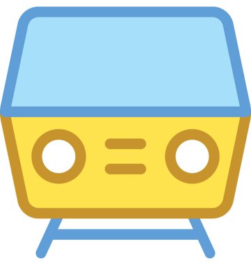 Tren Düz Vektör Simgesi