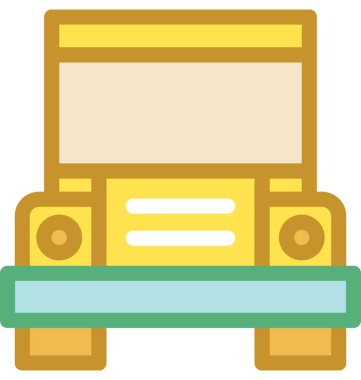 Jeep düz vektör simgesi