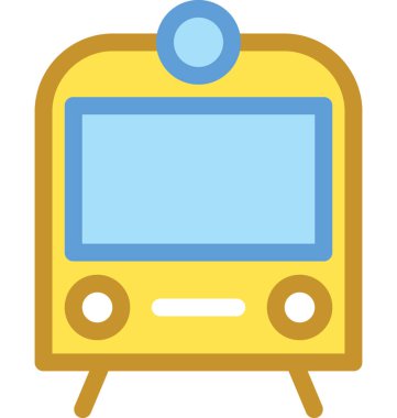 Tren Düz Vektör Simgesi