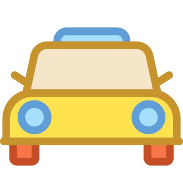 Sedan düz vektör simgesi