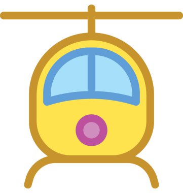 helikopter düz vektör simgesi