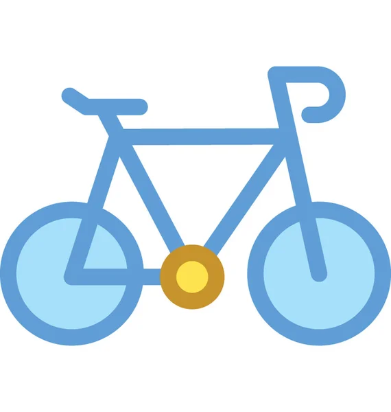 Bisiklet Düz Vektör Simgesi — Stok Vektör