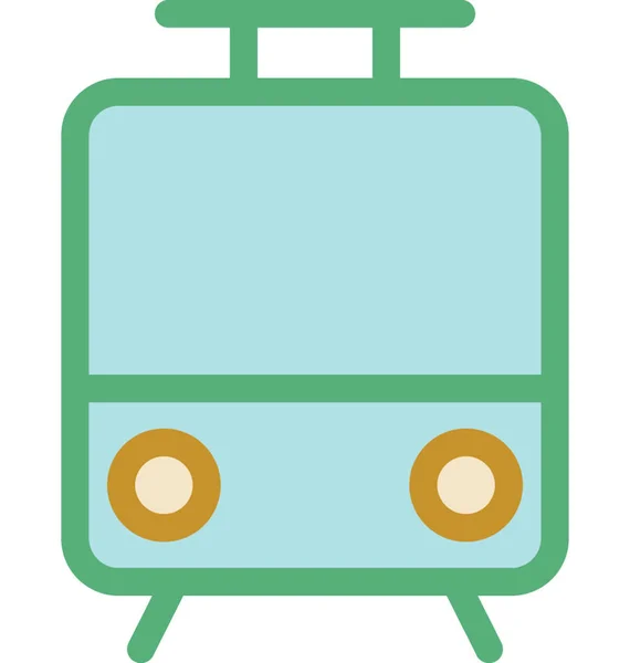 Straßenbahn Flat Vector Symbol — Stockvektor