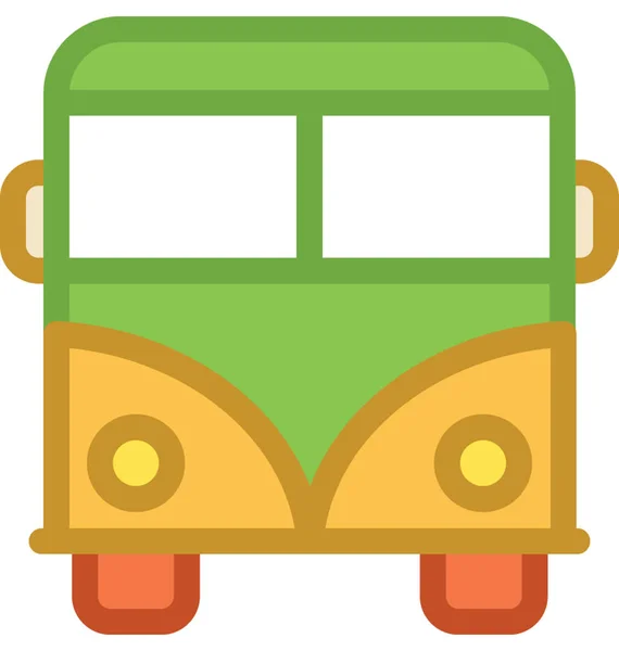 Bus Plano Vector Icono — Vector de stock