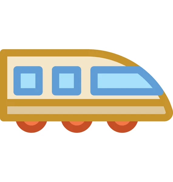 Aero Train Vector Icon — Stock Vector