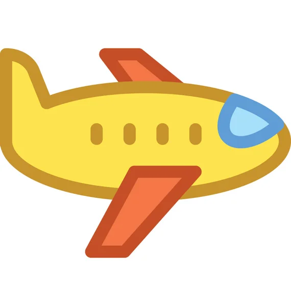 Opleiding Van Jet Vector Icon — Stockvector