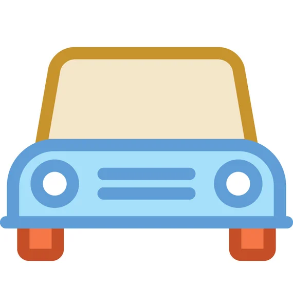 Icono Vector Plano Coche — Archivo Imágenes Vectoriales